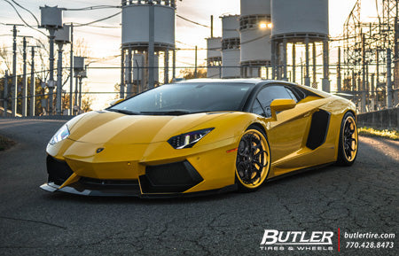 Lamborghini Aventador LP700 on AG Luxury AGL46 forged wheels in gloss black finish