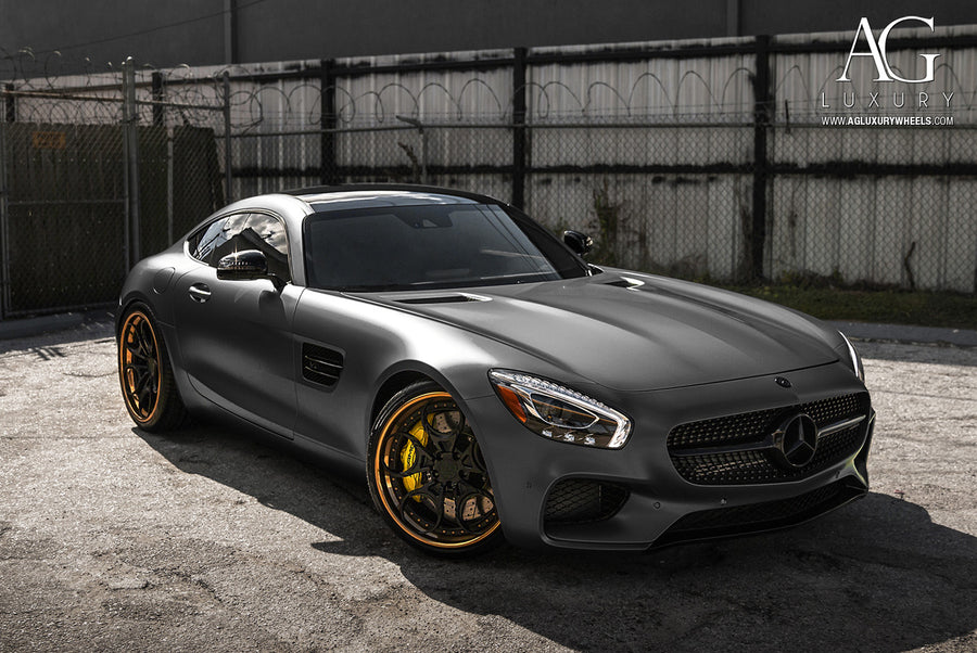 Mercedes-Benz AMG GT on AG Luxury AGL46 forged wheels in matte black / bronze finish