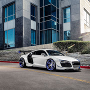 Audi R8 on AG Luxury AGL47 forged wheels in brushed finish