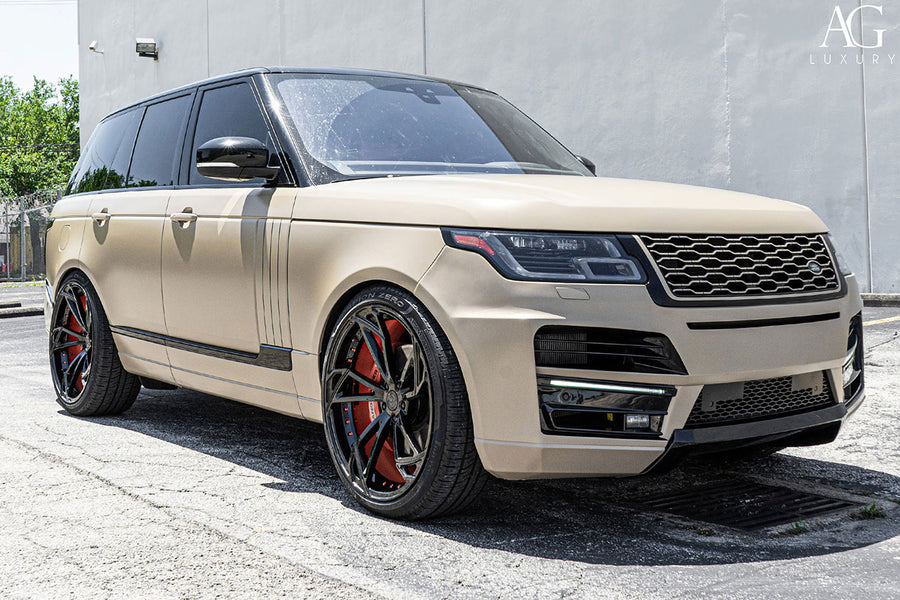 Land Rover Range Rover on AG Luxury AGL47 forged wheels in gloss black finish