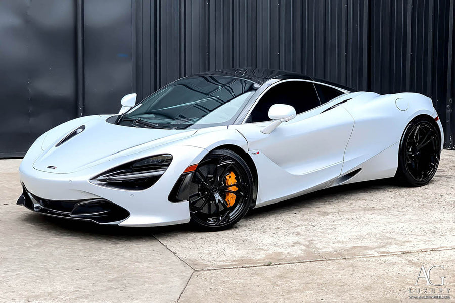 McLaren 720S on AG Luxury AGL47 forged wheels in gloss black finish