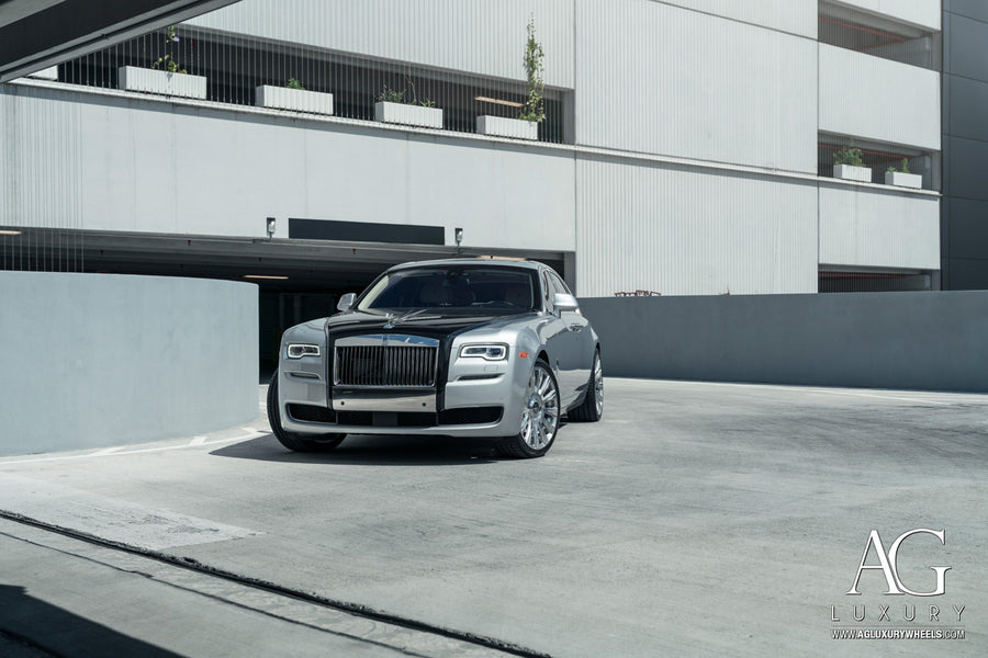 Rolls-Royce Ghost on AG Luxury AGL48-RR forged wheels in brushed / polished finish
