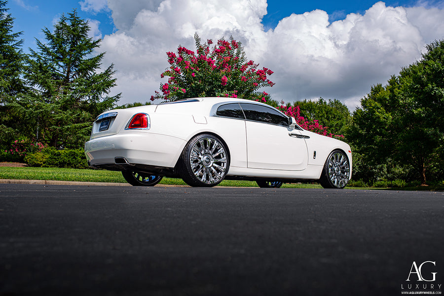 Rolls-Royce Wraith on AG Luxury AGL48-RR forged wheels in polished finish