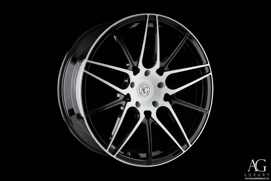 AG Luxury AGL49 gloss white monoblock forged wheel - view 2