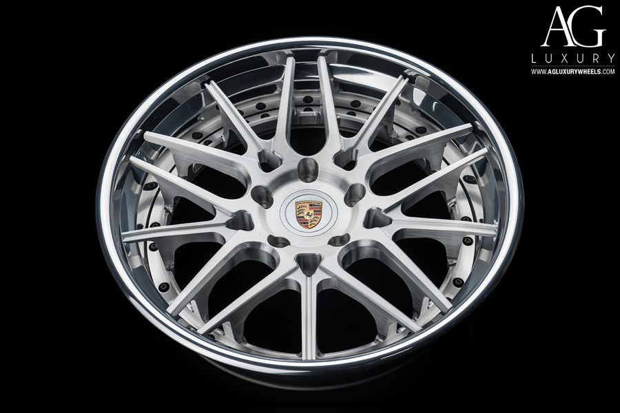AG Luxury AGL49 brushed polished 3-piece forged wheel - view 2