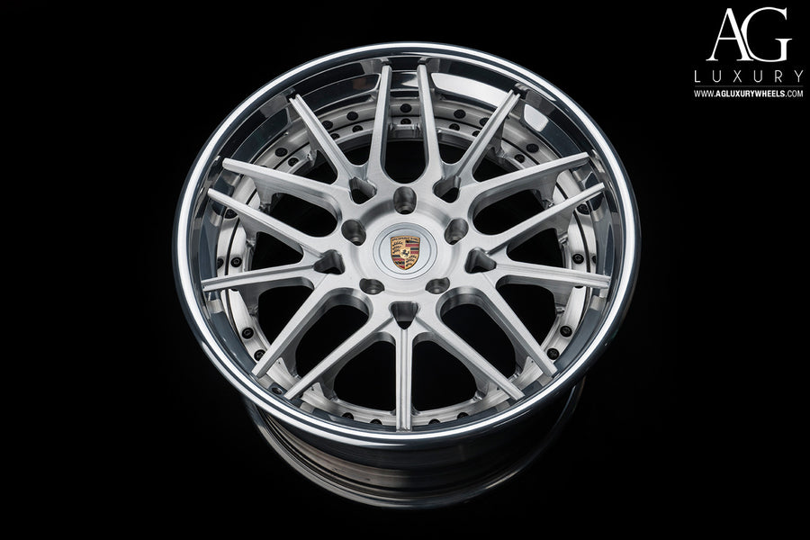 AG Luxury AGL49 brushed polished 3-piece forged wheel
