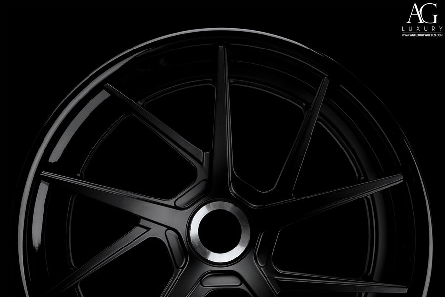 AG Luxury AGL52 matte black forged wheel