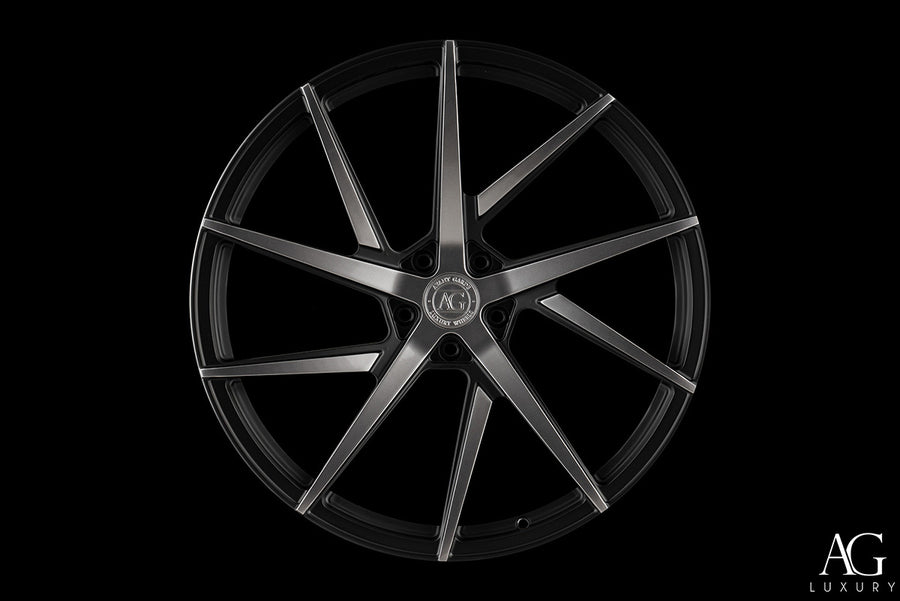 AG Luxury AGL52 matte black monoblock forged wheel