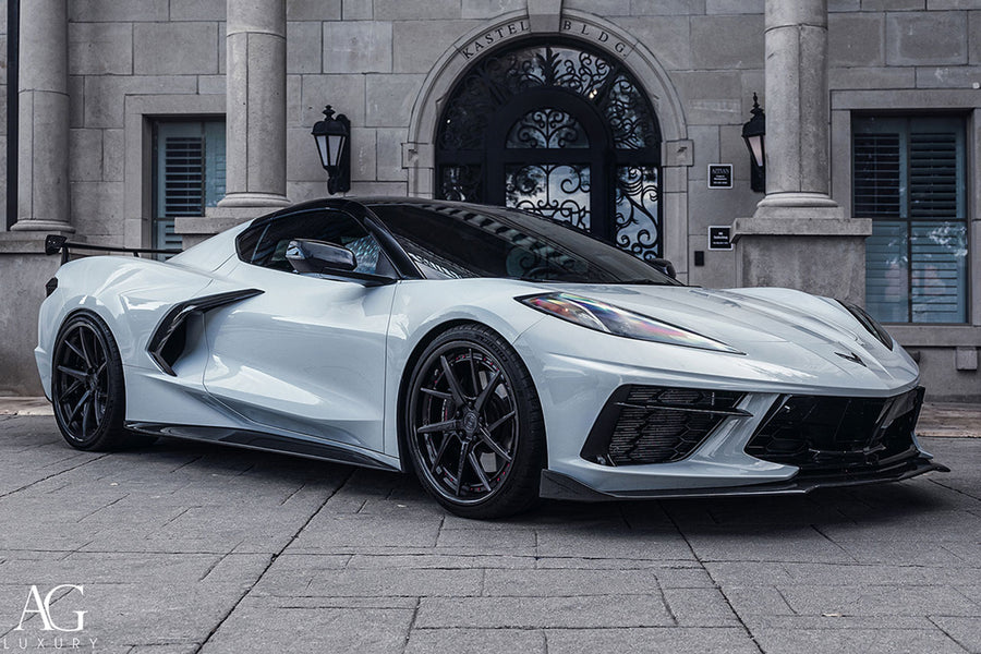 Chevrolet C8 Corvette on AG Luxury AGL52 forged wheels in brushed / candy finish