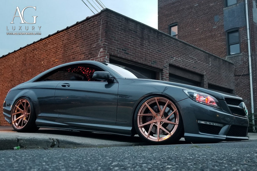 Mercedes-Benz CL63 AMG on AG Luxury AGL52 forged wheels in brushed / polished finish
