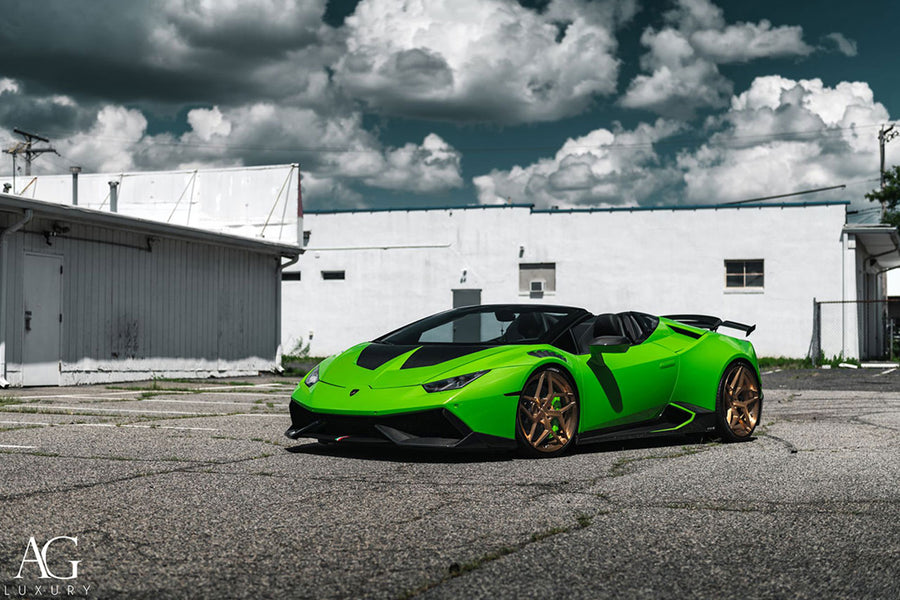 Lamborghini Huracan on AG Luxury AGL53 forged wheels in brushed / copper finish
