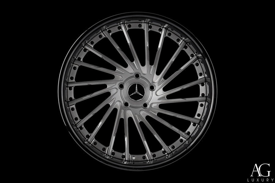 AG Luxury AGL54 brushed gloss black grigio forged wheel