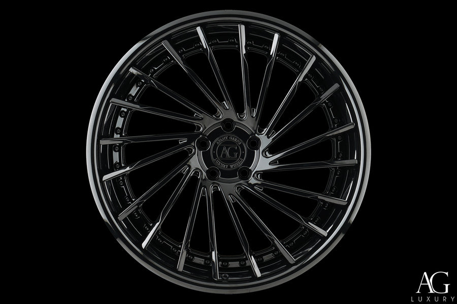 AG Luxury AGL54 gloss black 3-piece forged wheel