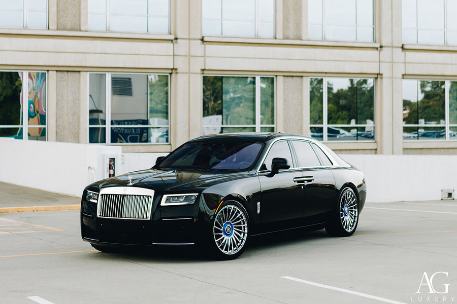 Rolls-Royce Ghost on AG Luxury AGL54 forged wheels in chrome finish