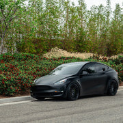 Tesla Model Y on AG Luxury AGL54 forged wheels in gloss black finish