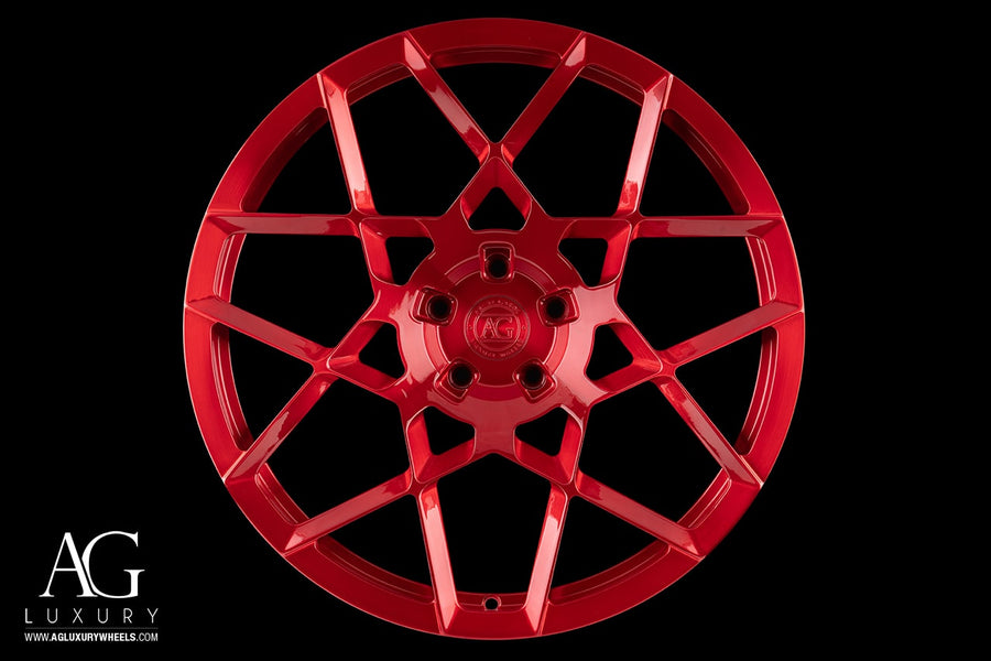 AG Luxury AGL55 brushed candy monoblock forged wheel