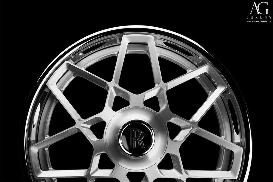 AG Luxury AGL55 brushed chrome 3-piece forged wheel