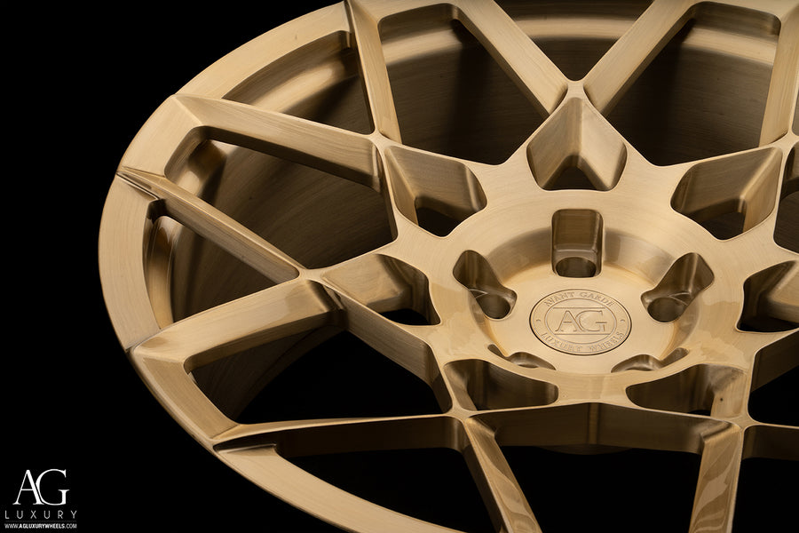AG Luxury AGL55 brushed gold forged wheel
