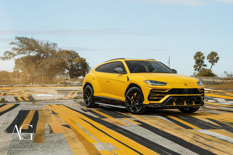 Lamborghini Urus on AG Luxury AGL55 forged wheels in gloss black finish