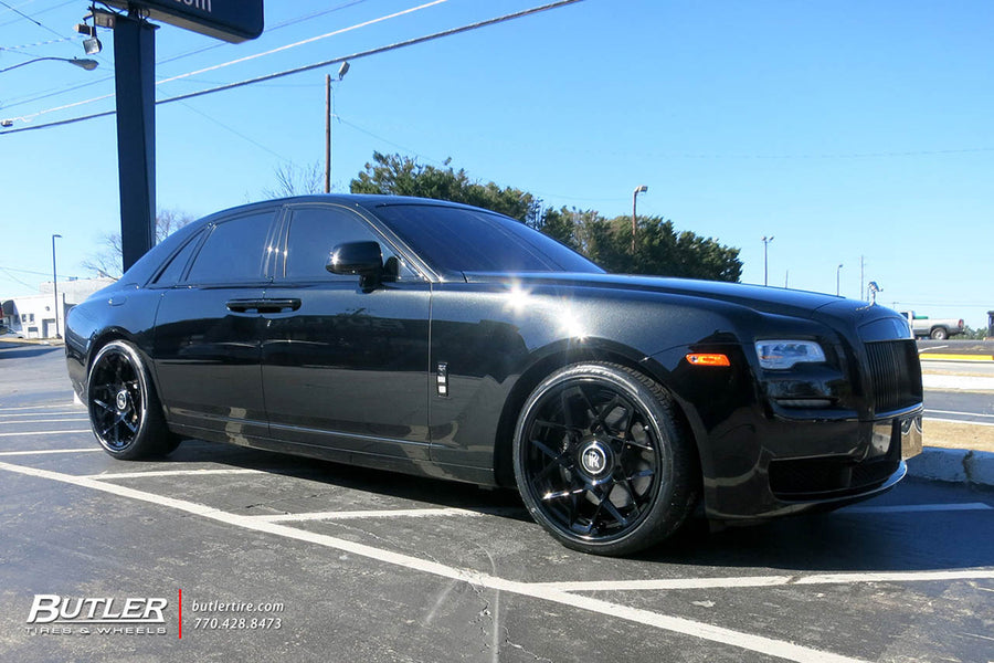 Rolls-Royce Ghost on AG Luxury AGL55 forged wheels in gloss black finish
