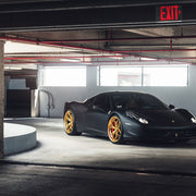 Ferrari 458 on AG Luxury AGL56 forged wheels in polished / gold finish
