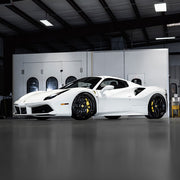 Ferrari 488 on AG Luxury AGL56 forged wheels in brushed / carbon fiber finish