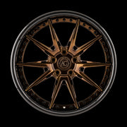 AG Luxury AGL59 polished bronze carbon fiber duo-block forged wheel