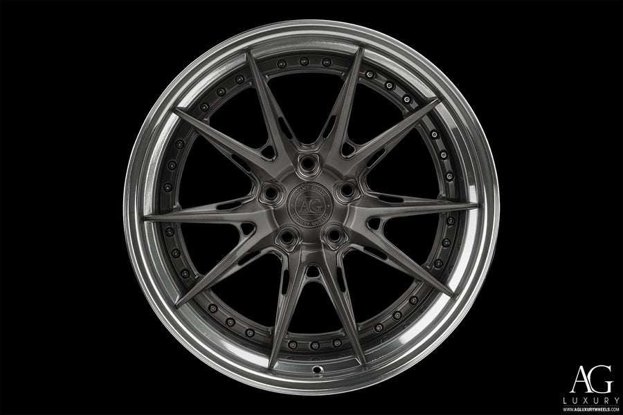 AG Luxury AGL59 polished double dark tint forged wheel