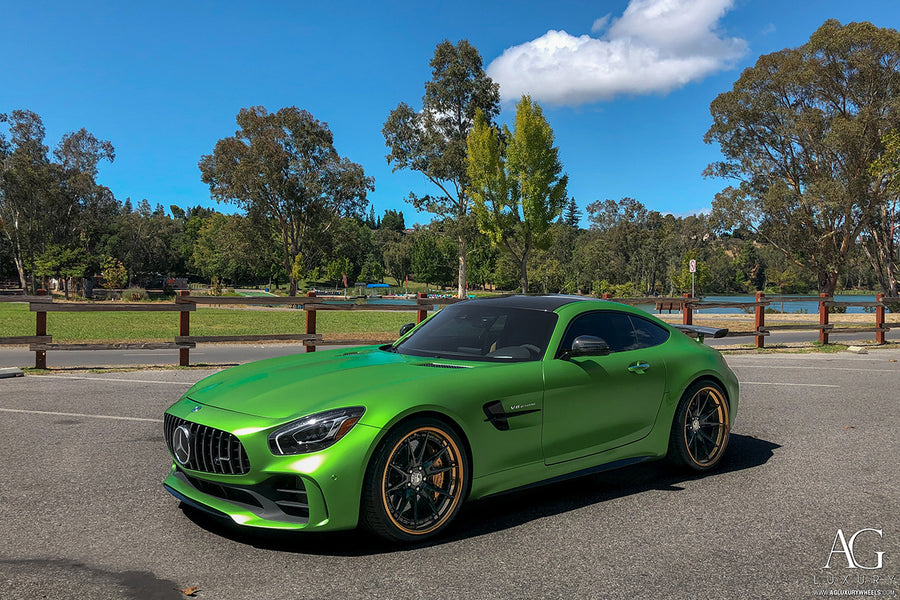 Mercedes-Benz AMG GT on AG Luxury AGL59 forged wheels in matte black / bronze finish
