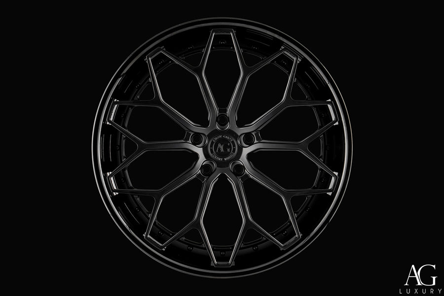 AG Luxury AGL61 matte black 3-piece forged wheel