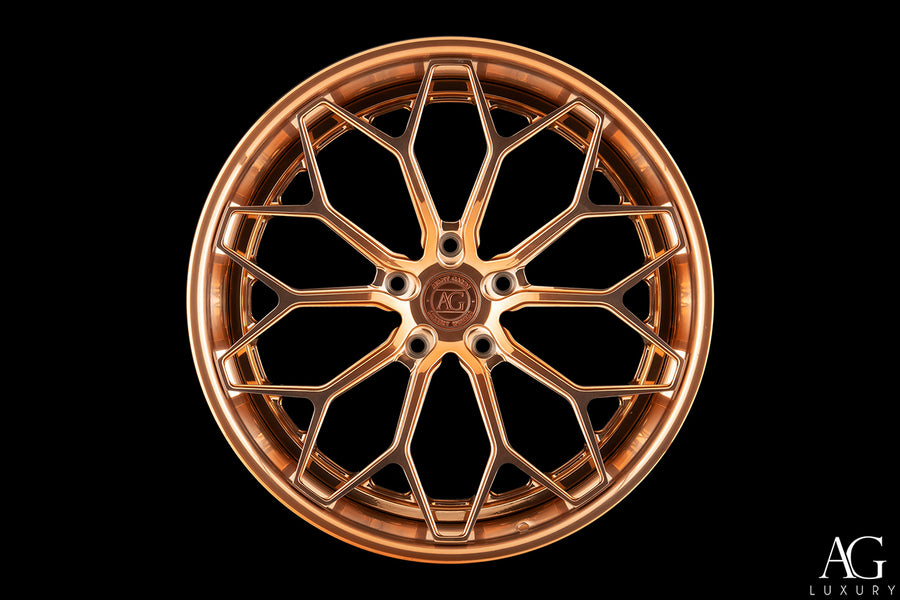 AG Luxury AGL61 polished copper 3-piece forged wheel