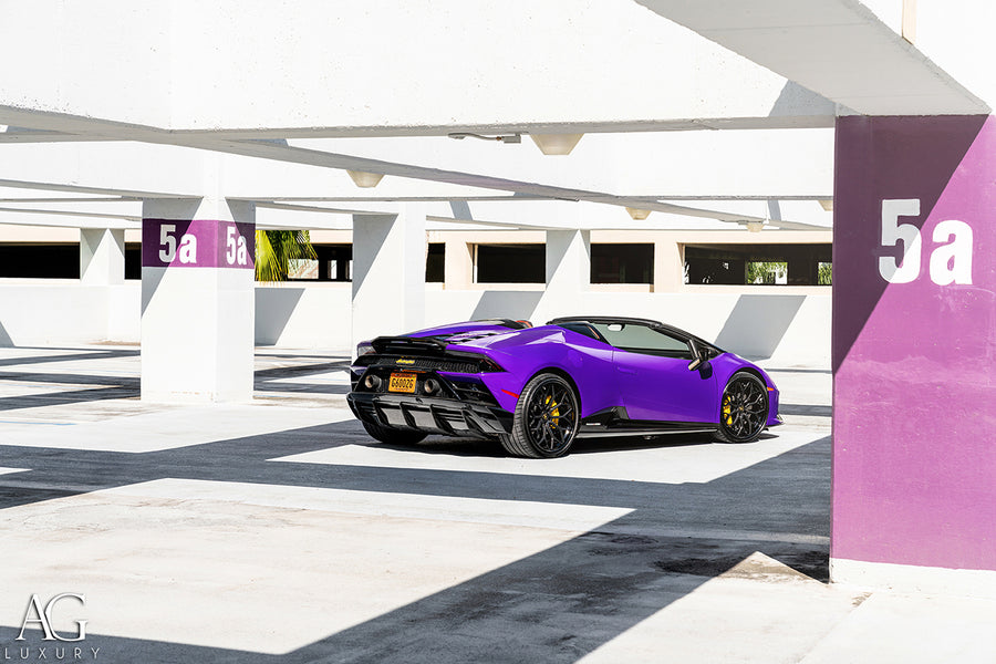 Lamborghini Huracan EVO on AG Luxury AGL61 forged wheels in carbon fiber finish