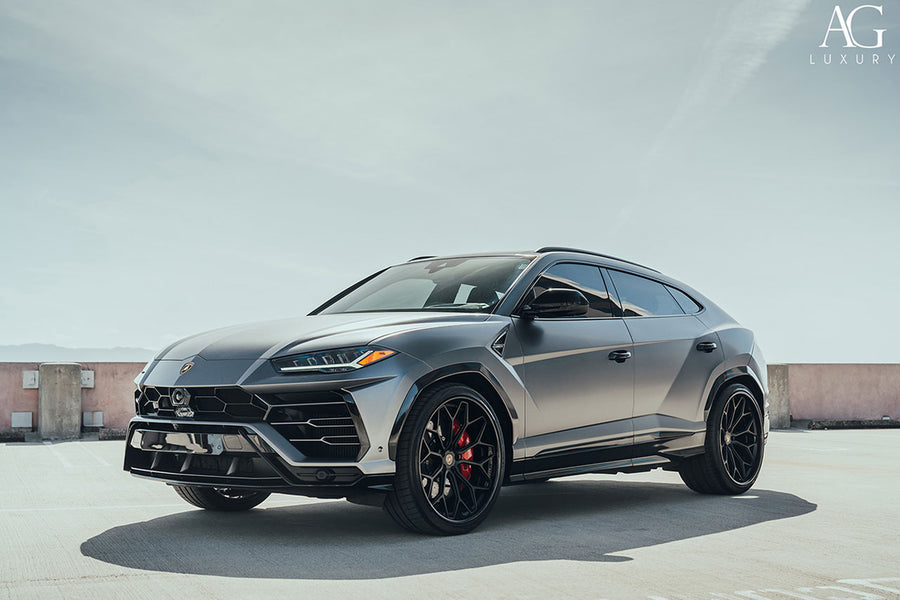 Lamborghini Urus on AG Luxury AGL61 forged wheels in matte black finish