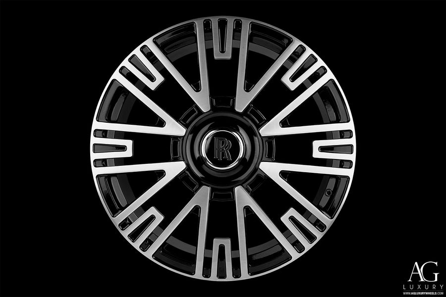 AG Luxury AGL62 brushed gloss black forged wheel