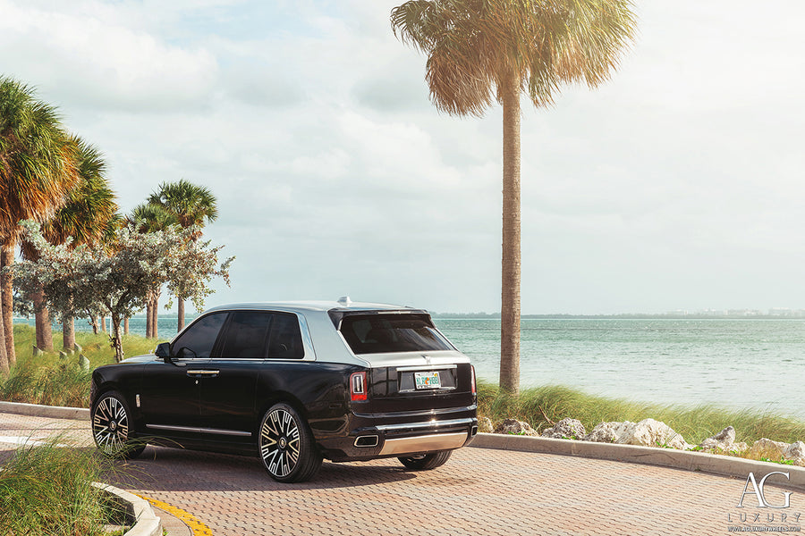 Rolls-Royce Cullinan on AG Luxury AGL62 forged wheels in brushed / gloss black finish