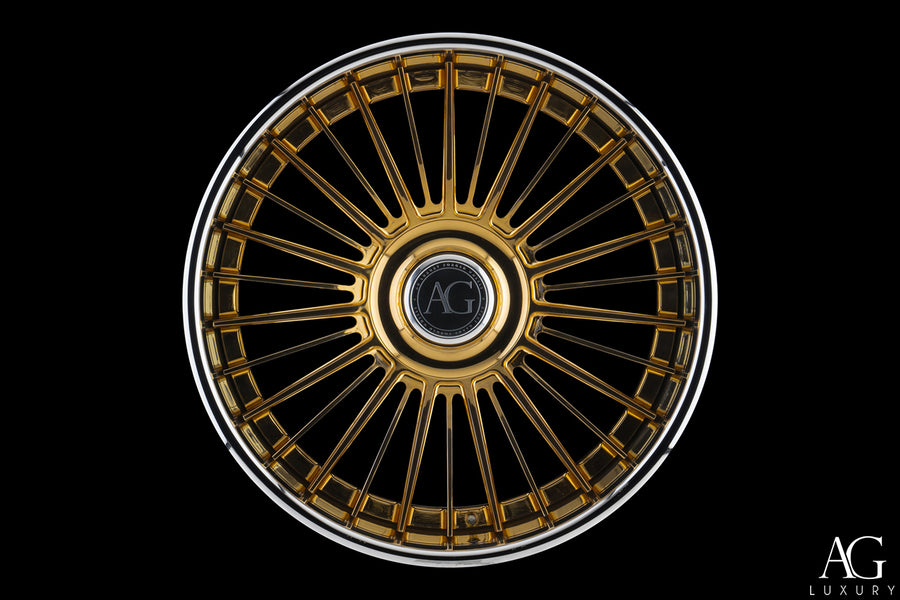 AG Luxury AGL63 chrome gold duo-block forged wheel