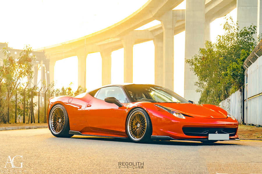 Ferrari 458 on AG Luxury AGL63 forged wheels in polished / copper finish