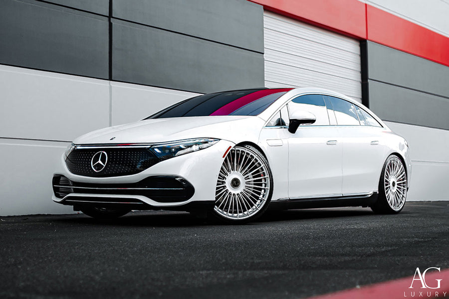 Mercedes-Benz EQS450 on AG Luxury AGL63 forged wheels in polished finish