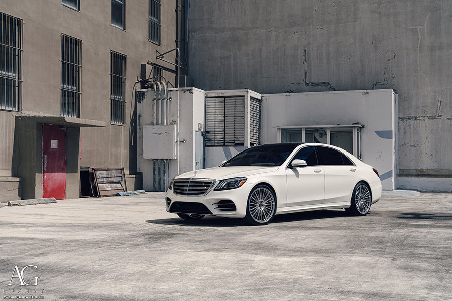 Mercedes-Benz S560 on AG Luxury AGL63 forged wheels in brushed / polished finish