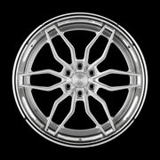 AG Luxury AGL64 brushed chrome 3-piece forged wheel