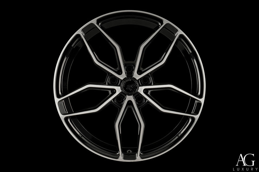 AG Luxury AGL64 brushed gloss black monoblock forged wheel