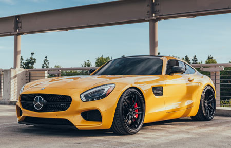 Mercedes-Benz AMG GTS on AG Luxury AGL64 forged wheels in gloss black / carbon fiber finish