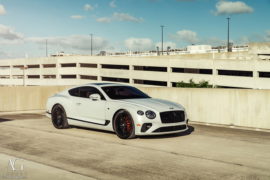 Bentley Continental GT on AG Luxury AGL65 forged wheels in gloss black finish