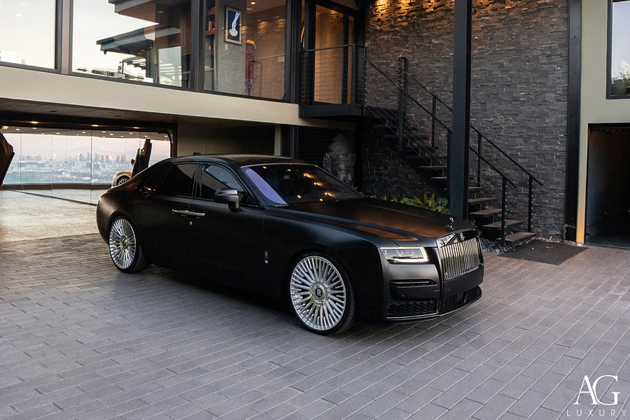 Rolls-Royce Ghost on AG Luxury AGL65 forged wheels in brushed finish