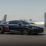 Audi R8 on AG Luxury AGL66 forged wheels in gloss black / carbon fiber finish