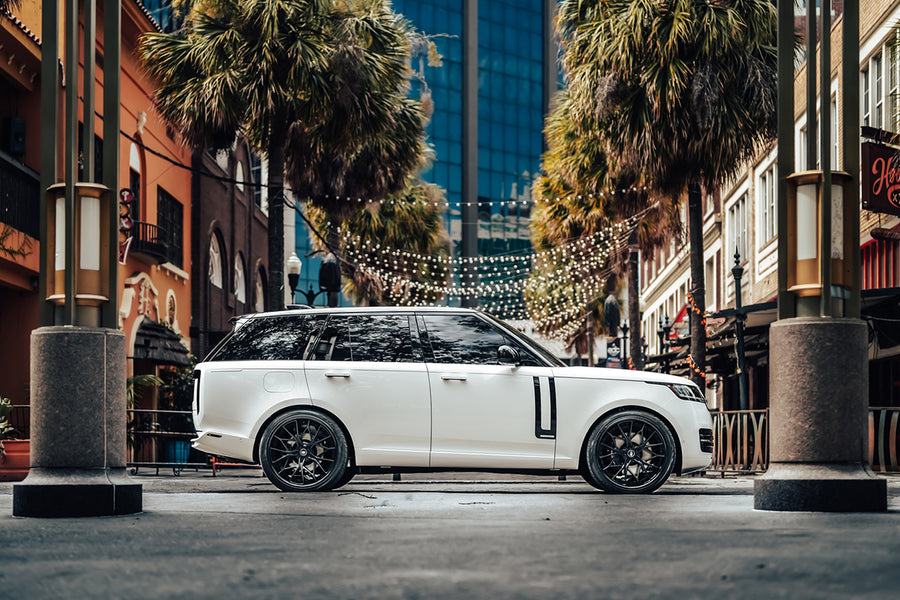 Land Rover Range Rover on AG Luxury AGL66 forged wheels in matte black finish