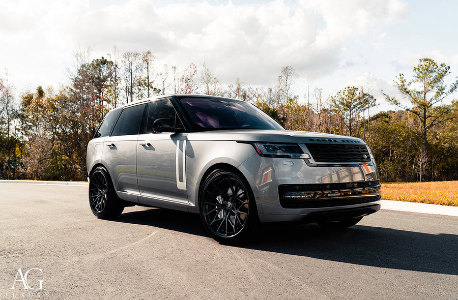 Land Rover Range Rover on AG Luxury AGL66 forged wheels in matte black finish