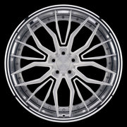 AG Luxury AGL67 brushed chrome 3-piece forged wheel