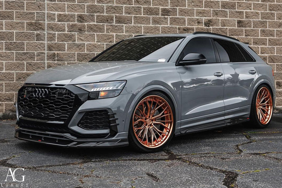 Audi RSQ8 on AG Luxury AGL67 forged wheels in polished / copper finish