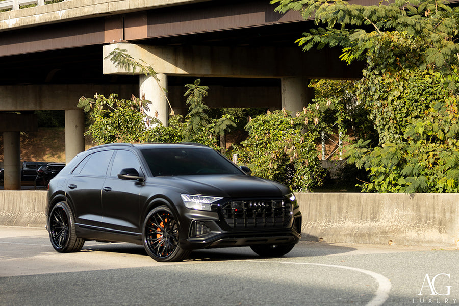 Audi SQ8 on AG Luxury AGL67 forged wheels in matte black finish